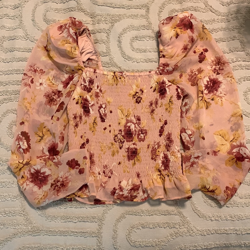 Express pink floral top